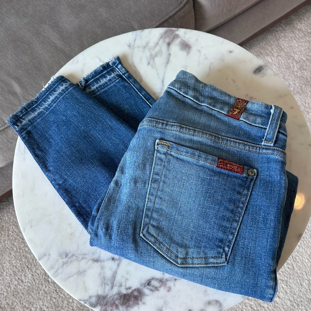 7 For All Mankind Classic Blue Skinny Jeans
